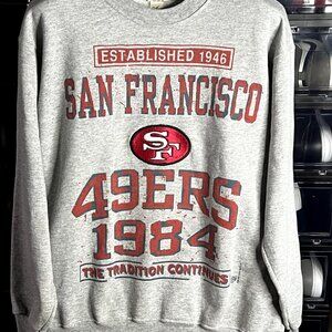 Vtg San Francisco 49ers Crewneck Sweatshirt USA  XL Team Rated 1994 RARE 84 Team